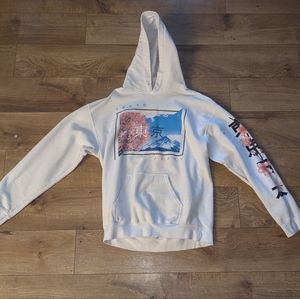 White Japanese Art Hoodie